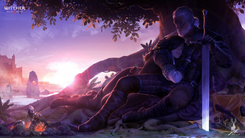 Cartoon The Witcher Full HD 1080p Wallpaper 1920x1080px