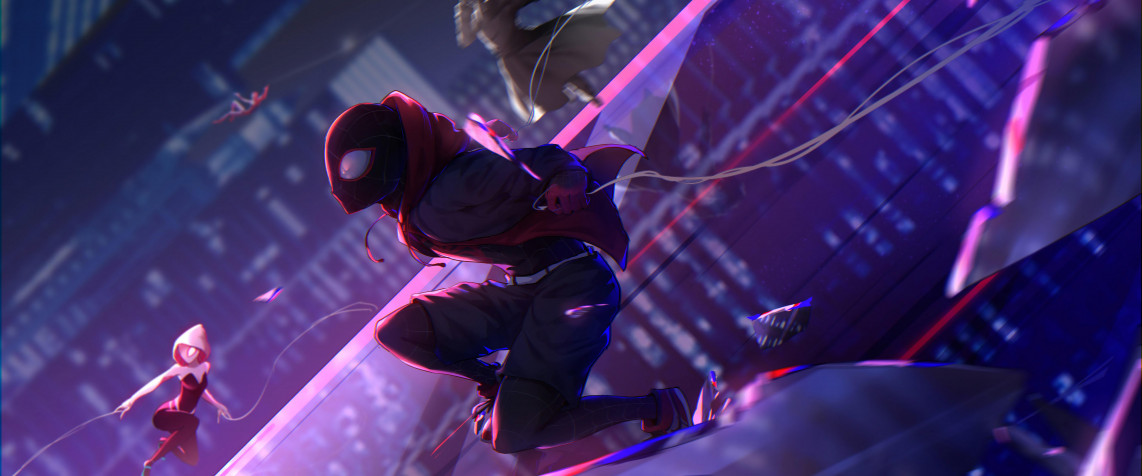 Spiderman Into The Spider Verse 2 Desktop HD Wallpaper 7680x3200px