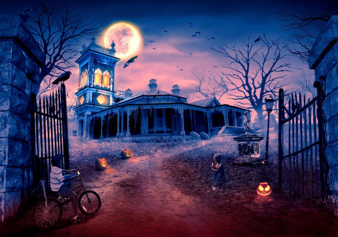 Haunted Mansion Laptop Background 1920x1346px