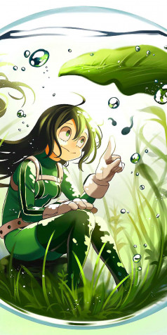 Tsuyu Asui Phone Wallpaper 1080x2160px