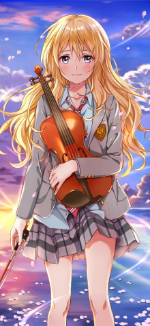 Kaori Miyazono iPhone 14 Plus Wallpaper 1284x2778px