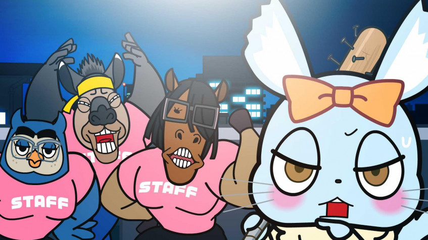 Title Aggretsuko Full HD 1080p Wallpaper 1920x1080px