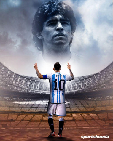 Messi And Maradona iPhone Wallpaper Image 1024x1280px