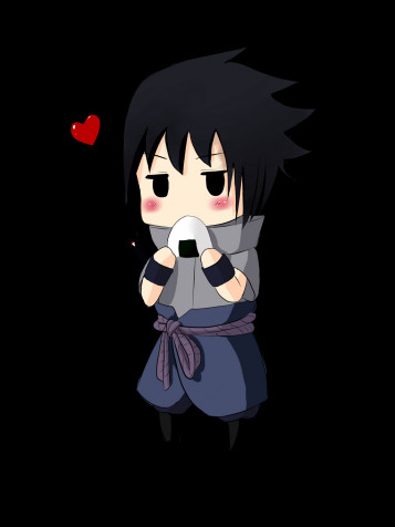 Sasuke Chibi Mobile Background 1024x1365px