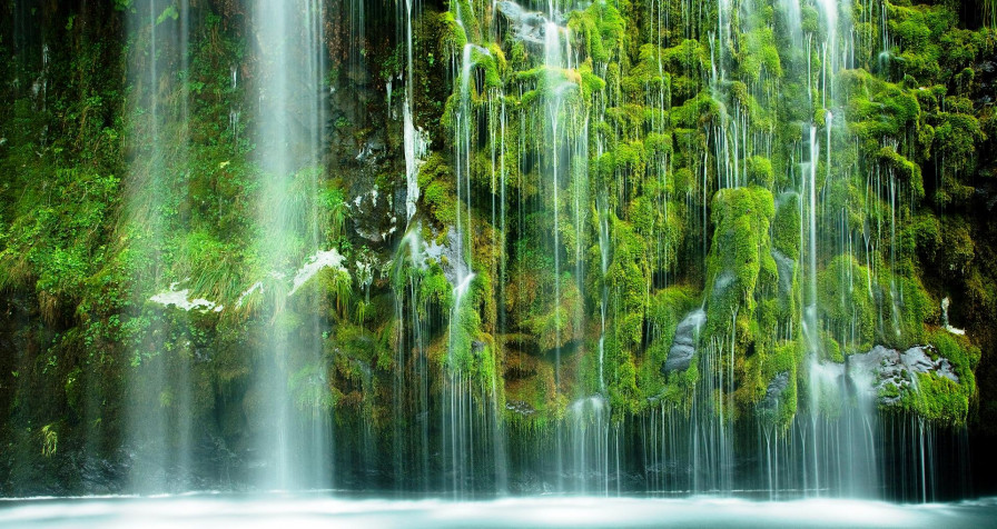 Waterfall Laptop Background 1920x1020px