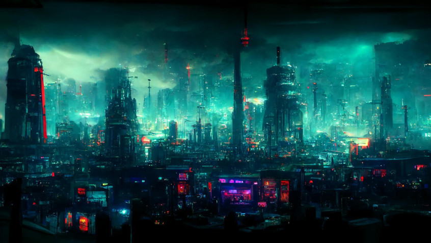 Cyberpunk Laptop Background 2048x1152px