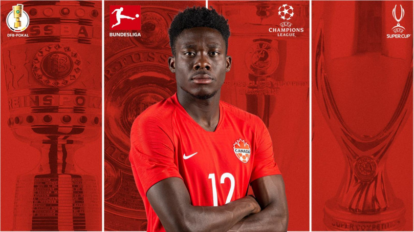 Alphonso Davies Desktop Background 1600x900px