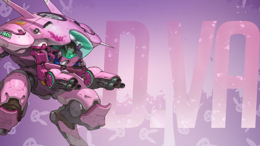 Dva Overwatch Full HD 1080p Wallpaper 1920x1080px