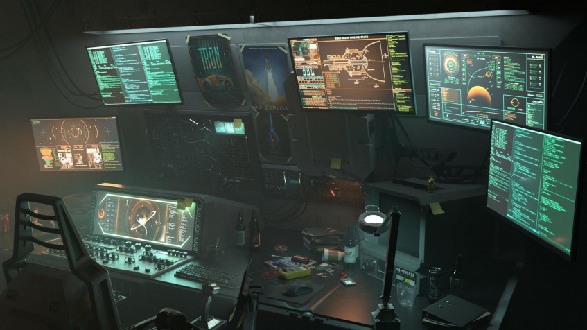 Hacker Room Full HD 1080p Wallpaper 1920x1080px