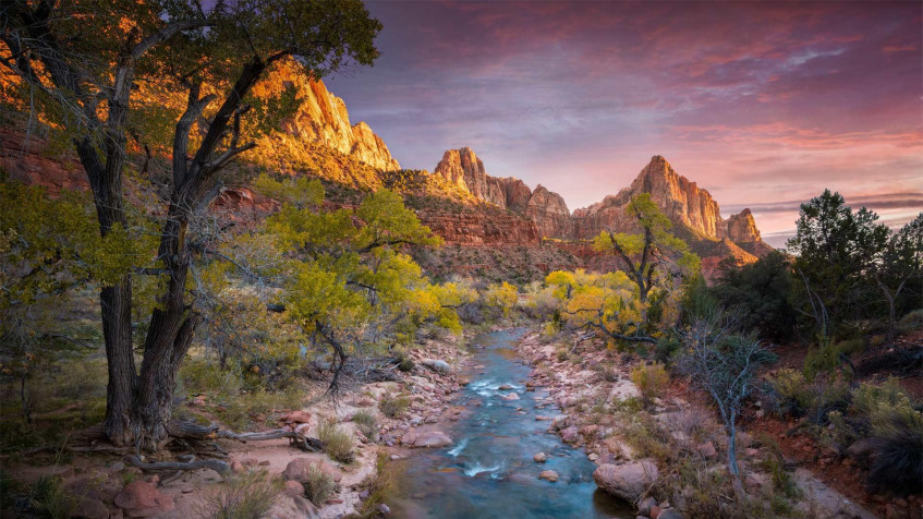 Zion National Park Full HD 1080p Wallpaper 1920x1080px