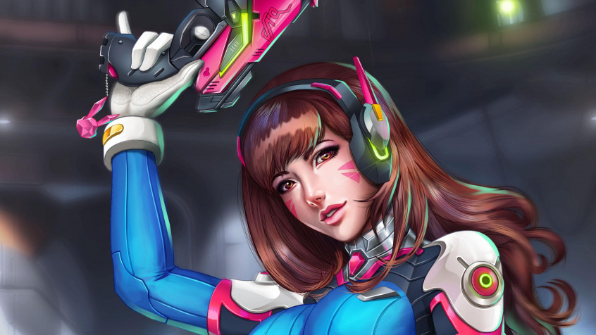 Dva Overwatch HD Background 3064x1723px