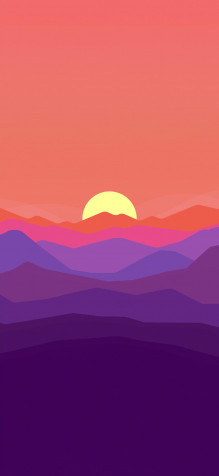 Sunset iPhone 15 Pro Wallpaper 1179x2556px