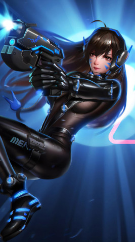 Dva Overwatch Phone HD Background 1080x1920px