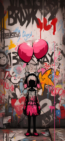 Graffiti Phone HD Background 1181x2560px