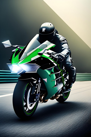 Kawasaki Ninja H2r Mobile Wallpaper 2048x3072px