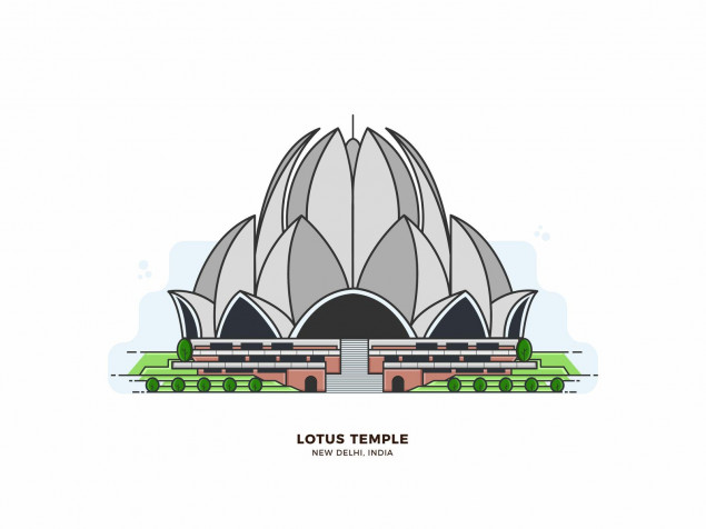 Lotus Temple Laptop Background 1600x1200px