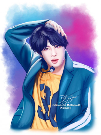 Cartoon Bts Jin Wallpaper for iPhone 1024x1366px