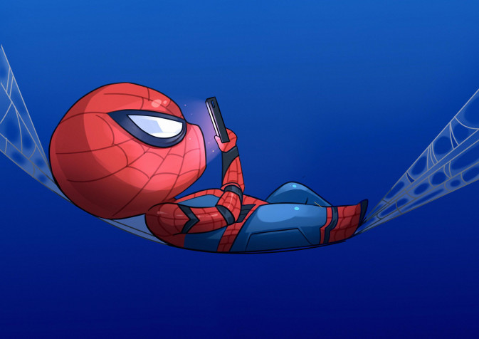 Chibi Spider Man Desktop Background 2806x1984px