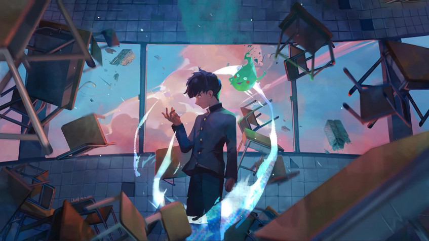 Mob Psycho Full HD 1080p Wallpaper 1920x1080px