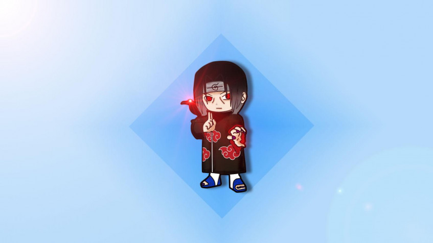 Itachi Chibi HD Background 1600x900px