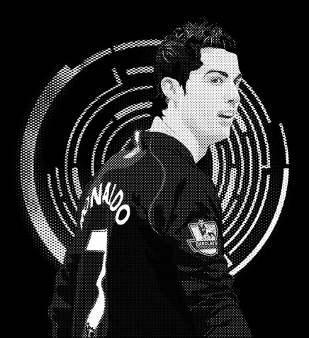 Ronaldo Black iPhone Wallpaper Image 1280x1397px