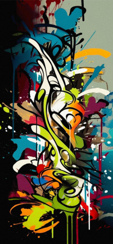 Graffiti Phone HD Background 1183x2560px