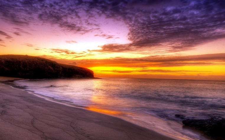 Ocean Sunset Desktop HD Wallpaper 2560x1600px