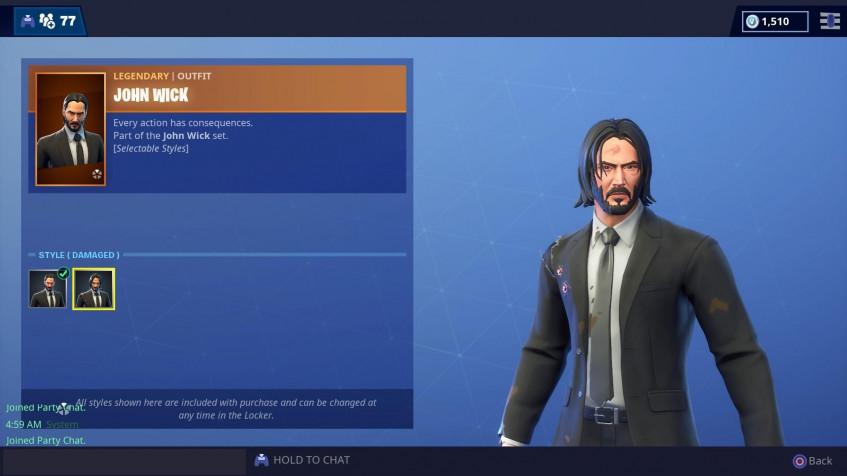 John Wick Fortnite Full HD 1080p Wallpaper 1920x1080px