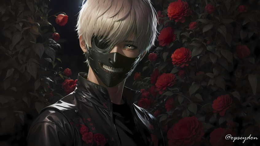 Ken Kaneki Full HD 1080p Wallpaper 1920x1080px