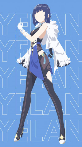 Genshin Impact Yelan iPhone Wallpaper 1280x2276px