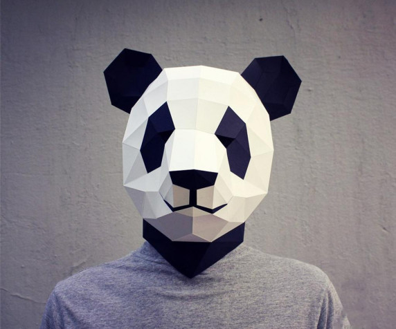 Panda Mask Desktop Background 1024x853px