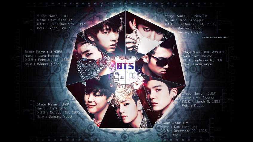 Bts Logo Full HD 1080p Wallpaper 1920x1080px