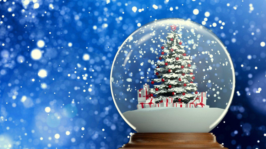 Christmas Tree Desktop HD Background 1600x900px