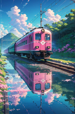 Anime Train Android Wallpaper Image 1008x1536px