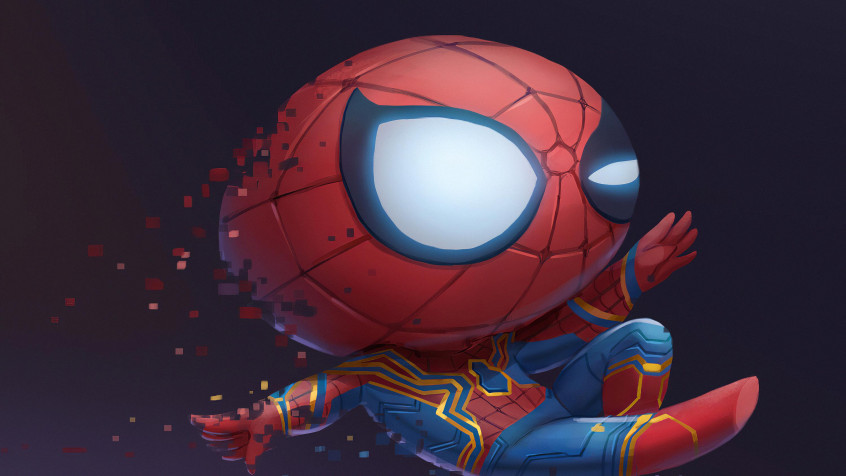 Chibi Spider Man Background Image 3000x1688px