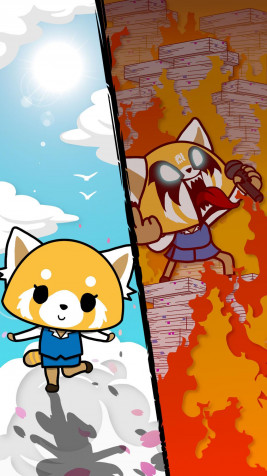 Aggretsuko Mobile Background 1024x1821px