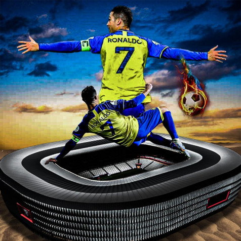 Cristiano Ronaldo Al Nassr Wallpaper for Mobile 1024x1024px