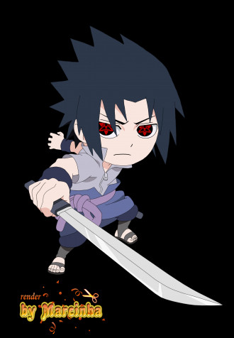 Sasuke Chibi Mobile Background 2500x3600px