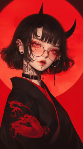 Sunglasses Anime Girl 4k Phone Wallpaper 2160x3840px