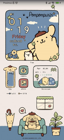 Pompompurin iPhone 13 Mini Wallpaper 1080x2340px