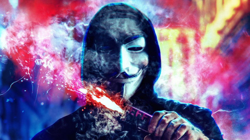 Anonymous Hacker Full HD 1080p Wallpaper 1920x1080px