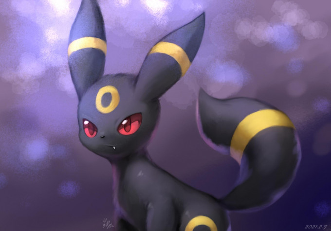 Umbreon Desktop HD Background 2000x1400px