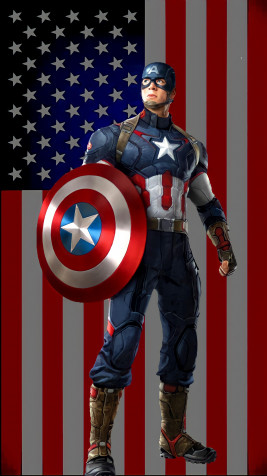 Captain America Mobile Background 2304x4096px