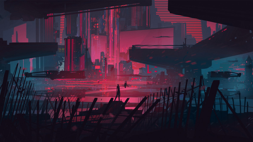 Neon City Full HD 1080p Wallpaper 1920x1080px