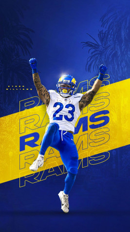 Los Angeles Rams iPhone Background 1080x1920px