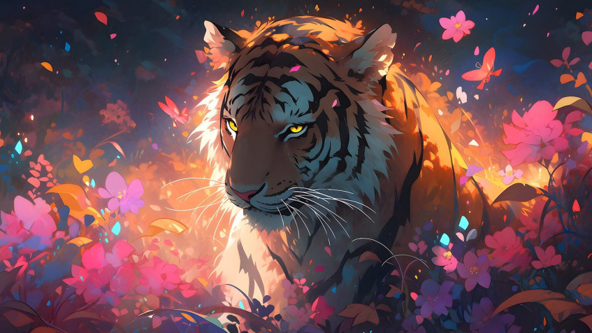 Tiger HD Background 1536x864px