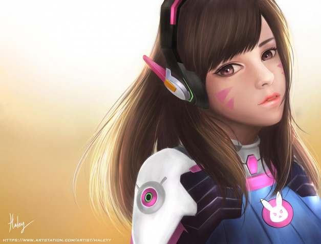 Dva Overwatch Laptop Background 1920x1457px