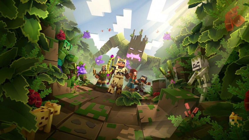 Minecraft Dungeons Full HD 1080p Wallpaper 1920x1080px