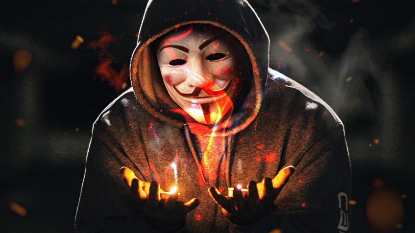 Anonymous Man Full HD 1080p Wallpaper 1920x1080px