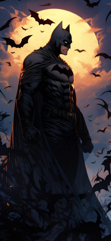 Batman Comic Cartoon Wallpaper for Mobile 1181x2560px